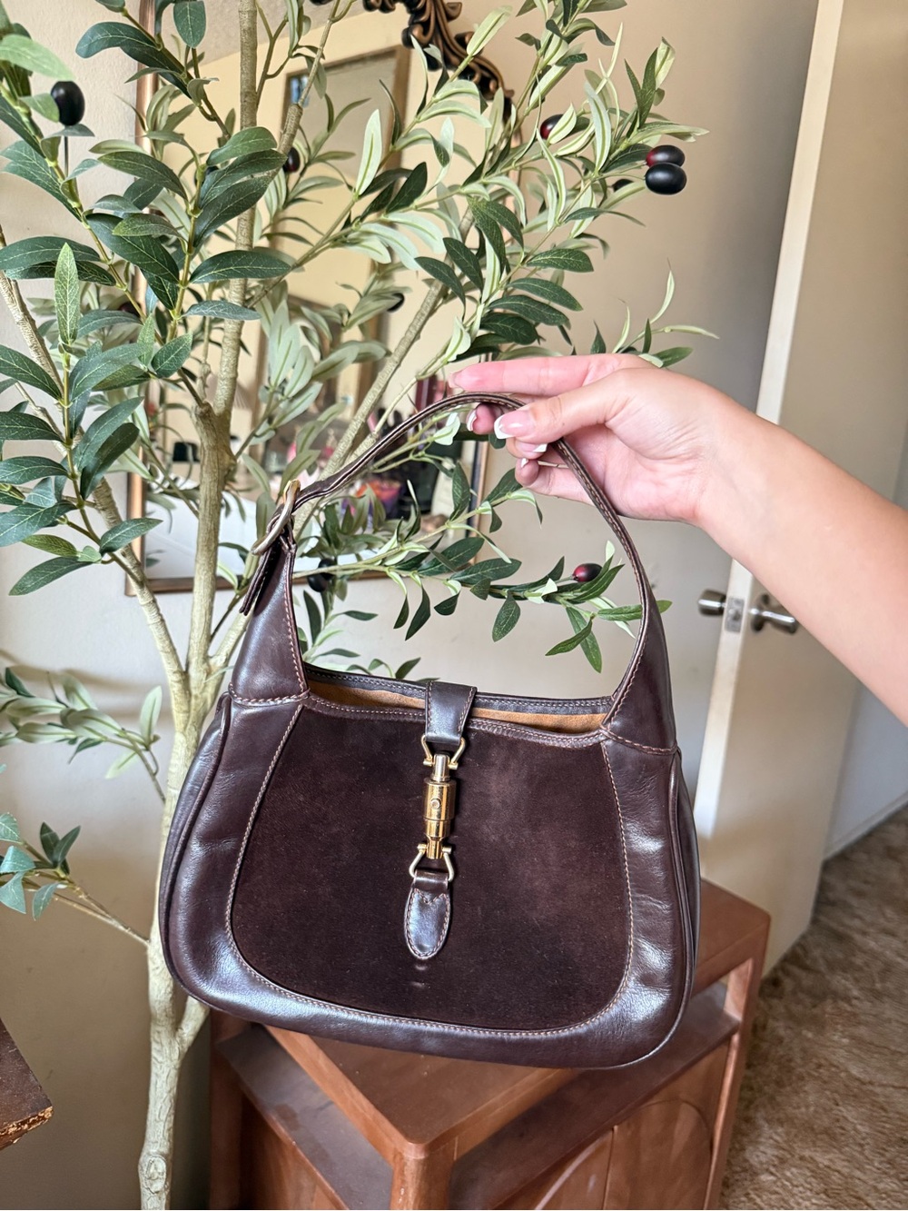 Gucci Suede 1961 jackie bag